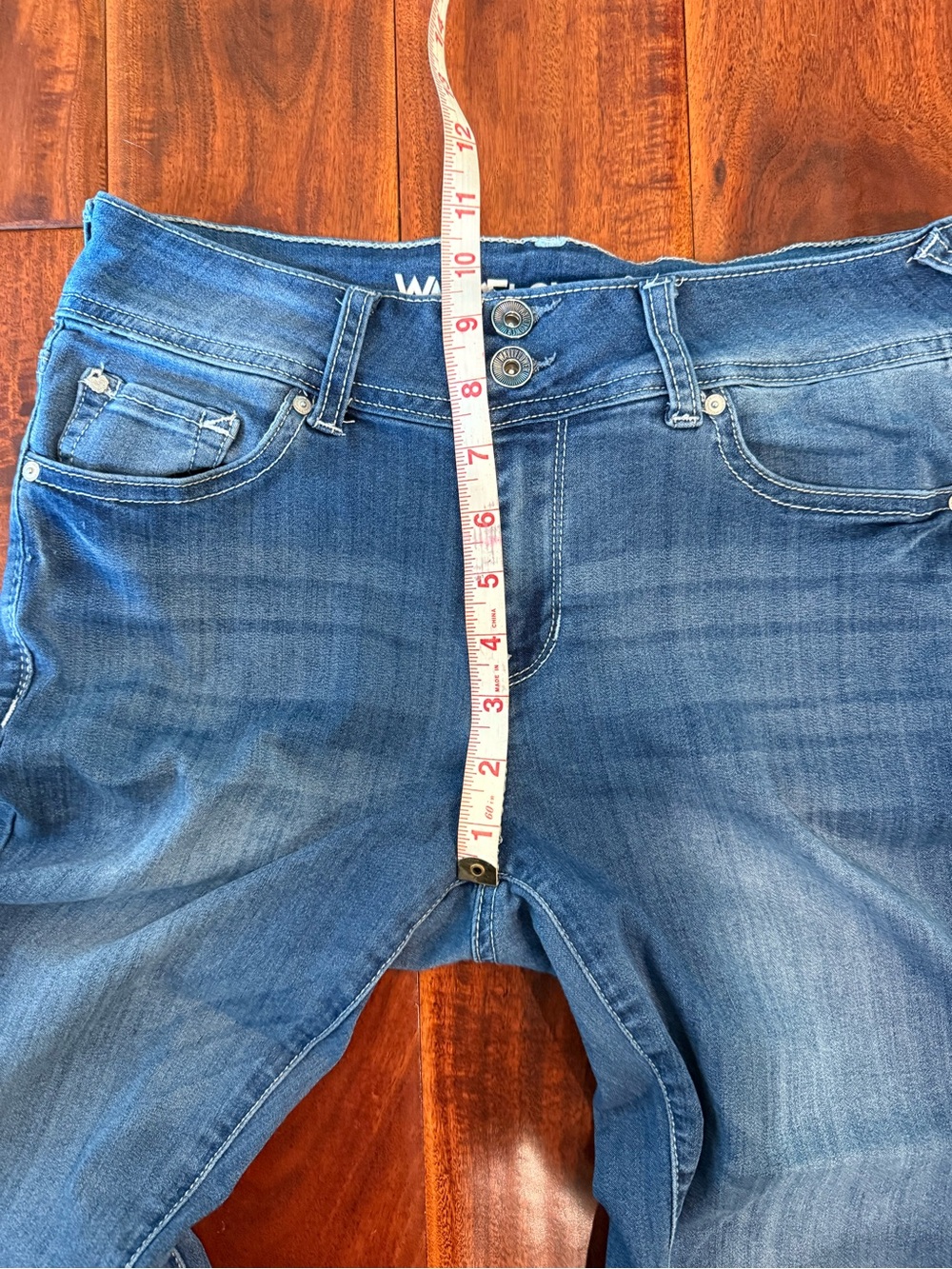 Wallflower Mid Wash Cropped Cuffed Jeans - Picture 7 of 8